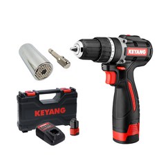 KEYANG 無繩電鑽DM16BL-50I+萬能插座組, 1組, 工具 6種