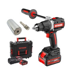 KEYANG 無繩電鑽DD20BLH-100E+萬能插座組, 1組, 工具 7種