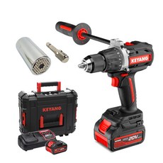 KEYANG 無繩電鑽DM20BLH-100E+萬能插座組, 1組, 工具 7種