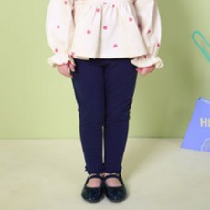 JELISPOON 女童款雙層捲邊內搭褲