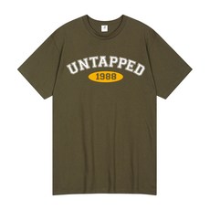 언탭트 빅사이즈 올드스쿨 아치 로고 통기성 반팔티셔츠