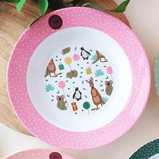 rice 印花餐盤 20cm, Party Animal Pink款, 1入