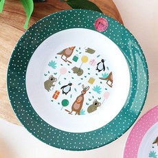 rice 印花餐盤 20cm, Party Animal Green款, 1入