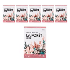 超薄蝶翼衛生棉, 8入, 6包, 夜用型