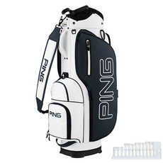 핑 SPORTY LI 캐디백 + 골프티, 화이트(캐디백)