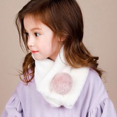 JELISPOON 女童款毛絨圍巾