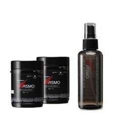애즈모 흑채 파우더 15g x 2p + 브러쉬 세트, 1개, 3 흑갈색