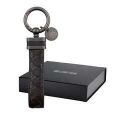 CARTEM 感嘆 真皮鑰匙圈, 1個, 黑色