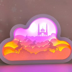 어썸리브 3D 클라우드 인테리어 LED 조명, 01 유니콘