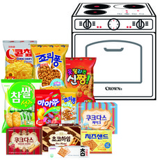 CROWN 皇冠 白色烤箱造型餅乾零食組, 11種, 1組