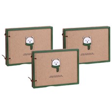 Minsung Company 孩童成長相簿 3入, 30張, 綠色北極熊