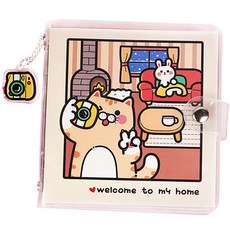 Minseong Company 可愛拍立得相簿 透明封面 90mm, 25張, 黃色