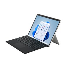 마이크로소프트 2022 서피스 프로 8 13 + 블랙 타입커버, 플래티넘(Surface Pro8), 블랙(타입커버), 코어i5 11세대, 128GB, 8GB, WIN11 Home, 8PN-00014(Surface Pro), 8XA-00017(타입커버)