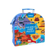 mideer 世界地圖大型拼圖, 100件, 1個