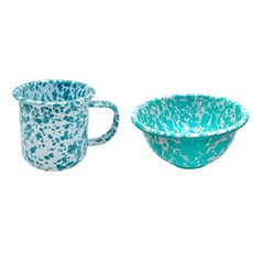 CrowCanyonHome 峽谷馬克杯+酸奶碗套組, NO8 綠松石