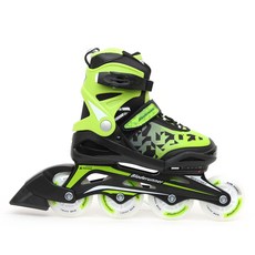 ROLLERBLADE 羅勒佈雷德 Phoenix Flash LED輪子在兒童的冰上滑冰, 綠色+黑色
