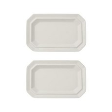 Syracuse CHINA Nature 直八角盤 白色, 2入