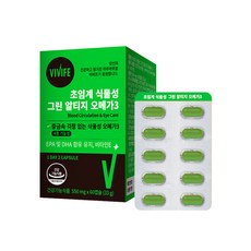 omega 3綠色纖維保健膠囊, 60顆, 1盒