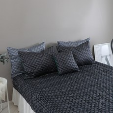 &STICH 林肯銅氨絲緞面床墊, 海軍藍