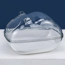 透明倉鼠浴缸浴室馬桶小 13 x 9 x 9 厘米, 1個, 透明