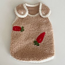 Grooming Dog Baidamsumi Dog Pogny 刺繡睡衣, 棕色