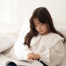 女童款Yeni和Dongi荷葉邊翻領襯衫