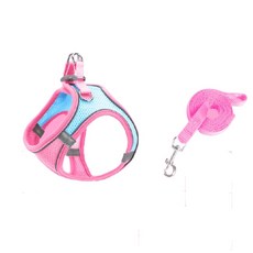 치타샾 강아지 고양이 빛반사 하네스세트, 블루핑크, 1세트