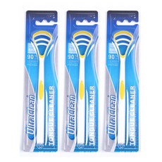 Medichit雙面舌苔刷 黃色, 3個, 30克