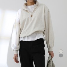 오슬 여성용 반목 지퍼 맨투맨