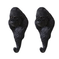 아필코 벽걸이 동물 후크, 고릴라, 2개