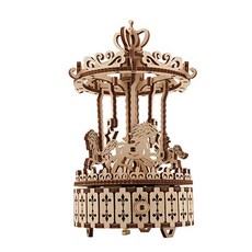 molle DIY 音樂盒製作 旋轉木馬 神隱少女 音樂套組, 木質, 1個