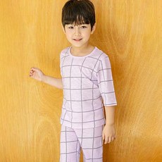 Maykids 孩童簡約格子印花7分褲套裝