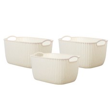 Minsung Company收納盒水盆收納籃 3入, 淺褐色