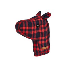 INGGI 格紋馬推桿頭套, 紅色