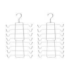 에이러블 공간 절약 접이식 다층 옷걸이 롱 53.5cm B0147, 핑크, 2개