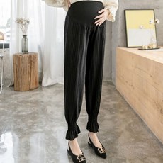 女款孕婦雪紡鬆緊長褲