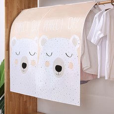 Sweetjoy 衣架防塵防塵罩罩 03 小熊, 2入