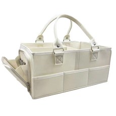 Sonice 攜帶式毛氈分隔手提收納袋, 04號 白色