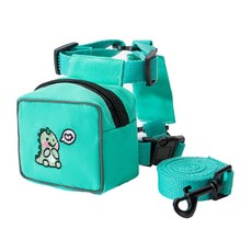 PASTEL PET 寵物刺繡胸背帶背包+牽引繩 M號, 綠色, 1組