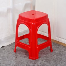 보조 간이 플라스틱 의자 2p, 레드