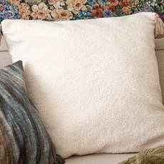 ELENA HEIM 奶油羊羔絨抱枕套 + 枕芯組, 鮮奶油