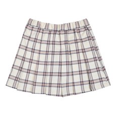 applepink 女童格紋百褶裙 R101