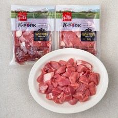 하이포크 지리산 흑돼지 뒷다리 찌개용 (냉장), 500g, 2팩
