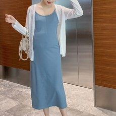 점퍼 니트 미디엄스커트 임산부 원피스