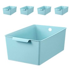 Minsung Company 粉彩廚房收納籃 5入組, 藍色