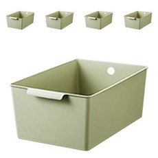 Minsung Company粉彩廚房收納籃 5個, 綠色