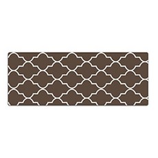 防滑防水PVC簡約圖案廚房地墊, 棕色