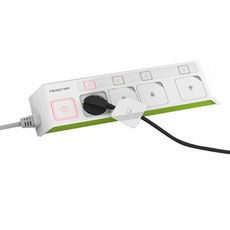 NEMOTAP 獨立開關4孔延長線 綠色, 1.5m, 1個