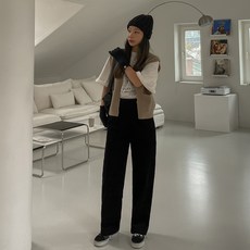 화이트폭스 여성용 비죠절개라인 코듀로이 팬츠