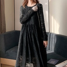 하이탑 패션 펀칭 레이스 넓은스커트 임산부 원피스